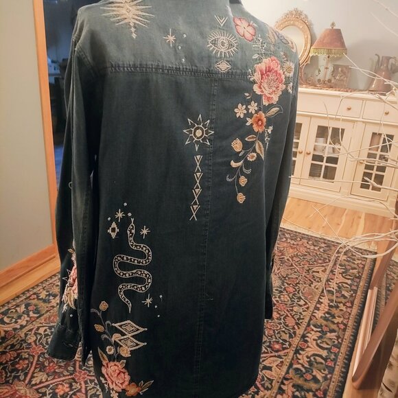 Johnny Was shirt jacket - Picture 3 of 4